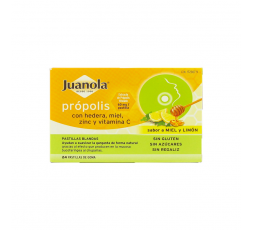 Juanola Própolis Miel, Zinc, Vitamina C Sabor Miel-Limón 24 Pastillas