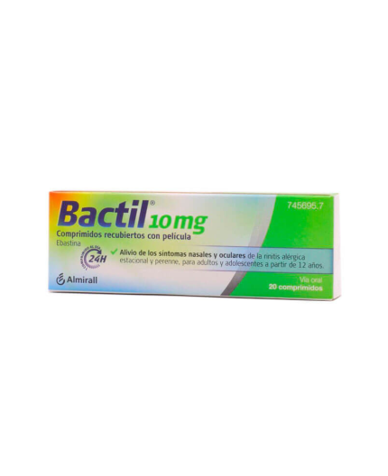 Bactil 10 mg comprimidos recubiertos con película, 20 comprimidos