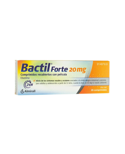 Bactil forte 20 mg comprimidos recubiertos con película, 20 comprimidos
